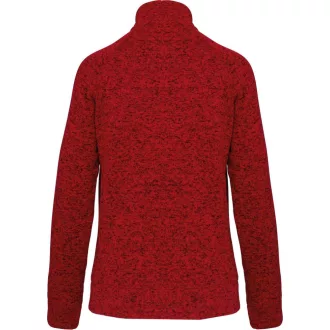   Női poliészter cipzáras dzseki, Kariban KA9107, Red Melange-XS