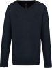 Gyermek V-nyakú pulóver, Kariban KA9109, Navy-6/8