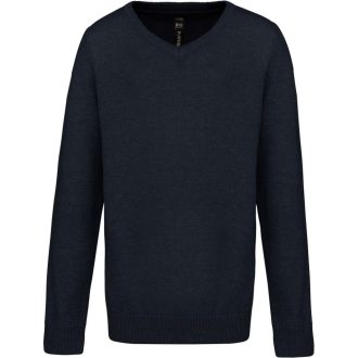 Gyermek V-nyakú pulóver, Kariban KA9109, Navy-6/8