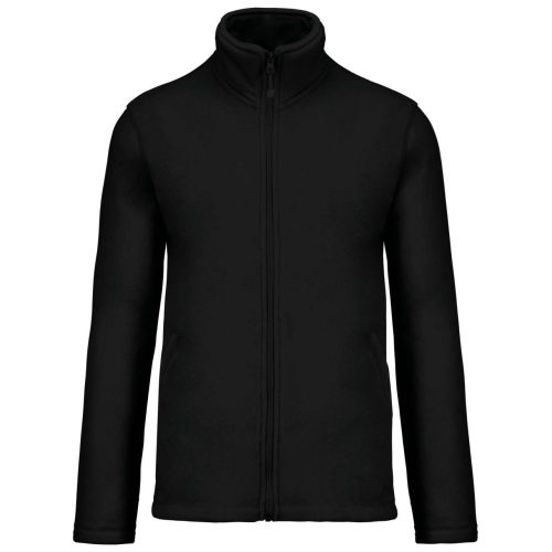 Uniszex FALCO cipzáras mikropolár pulóver, Kariban KA911, Black-2XL