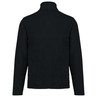   Uniszex környezetbarát, unisex cipzáras mikropolár pulóver, Kariban KA9121, Black-XS