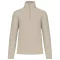 Uniszex galléros, 1/4 cipzáras mikropolár pulóver, Kariban KA912, Beige-2XL