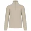 Uniszex galléros, 1/4 cipzáras mikropolár pulóver, Kariban KA912, Beige-2XL