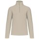 Uniszex galléros, 1/4 cipzáras mikropolár pulóver, Kariban KA912, Beige-4XL