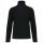 Uniszex galléros, 1/4 cipzáras mikropolár pulóver, Kariban KA912, Black-2XL