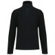 Uniszex galléros, 1/4 cipzáras mikropolár pulóver, Kariban KA912, Black-2XL