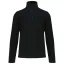 Uniszex galléros, 1/4 cipzáras mikropolár pulóver, Kariban KA912, Black-L