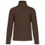 Uniszex galléros, 1/4 cipzáras mikropolár pulóver, Kariban KA912, Chocolate-3XL