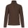 Uniszex galléros, 1/4 cipzáras mikropolár pulóver, Kariban KA912, Chocolate-S
