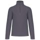 Uniszex galléros, 1/4 cipzáras mikropolár pulóver, Kariban KA912, Convoy Grey-3XL