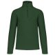 Uniszex galléros, 1/4 cipzáras mikropolár pulóver, Kariban KA912, Forest Green-3XL