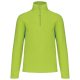 Uniszex galléros, 1/4 cipzáras mikropolár pulóver, Kariban KA912, Lime-4XL
