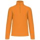Uniszex galléros, 1/4 cipzáras mikropolár pulóver, Kariban KA912, Orange-2XL