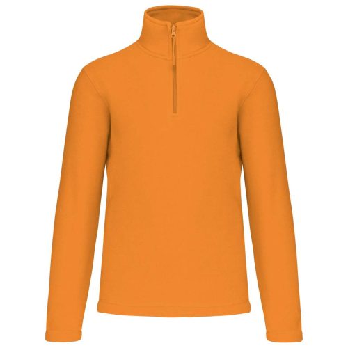 Uniszex galléros, 1/4 cipzáras mikropolár pulóver, Kariban KA912, Orange-L