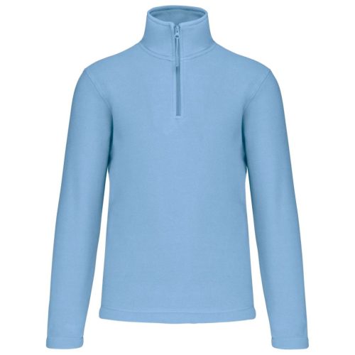 Uniszex galléros, 1/4 cipzáras mikropolár pulóver, Kariban KA912, Sky Blue-2XL