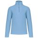 Uniszex galléros, 1/4 cipzáras mikropolár pulóver, Kariban KA912, Sky Blue-2XL