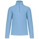 Uniszex galléros, 1/4 cipzáras mikropolár pulóver, Kariban KA912, Sky Blue-L