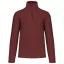 Uniszex galléros, 1/4 cipzáras mikropolár pulóver, Kariban KA912, Wine-3XL