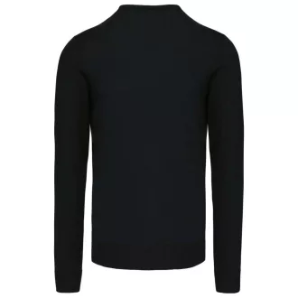   Férfi V-nyakú keskeny szabású pulóver, Kariban KA965, Black-S