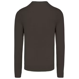   Férfi V-nyakú keskeny szabású pulóver, Kariban KA965, Dark Grey-S