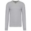 Férfi V-nyakú keskeny szabású pulóver, Kariban KA965, Grey Melange-XL