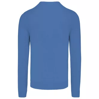   Férfi V-nyakú keskeny szabású pulóver, Kariban KA965, Light Royal Blue-S