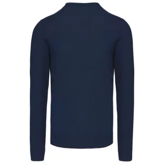   Férfi V-nyakú keskeny szabású pulóver, Kariban KA965, Navy-3XL