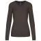 Női V-nyakú testhezálló pulóver, Kariban KA966, Dark Grey-2XL