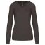 Női V-nyakú testhezálló pulóver, Kariban KA966, Dark Grey-2XL