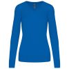 Női V-nyakú testhezálló pulóver, Kariban KA966, Light Royal Blue-L