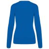Női V-nyakú testhezálló pulóver, Kariban KA966, Light Royal Blue-S