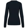 Női V-nyakú testhezálló pulóver, Kariban KA966, Navy-XS