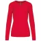 Női V-nyakú testhezálló pulóver, Kariban KA966, Red-2XL