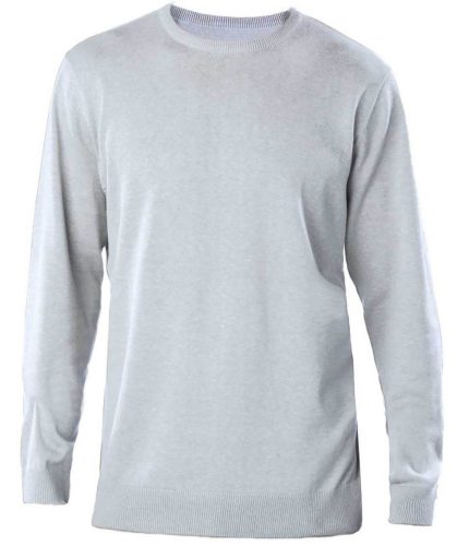 Férfi kereknyakú keskeny szabású pulóver, Kariban KA967, Grey Melange-XL