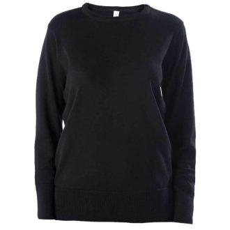   Női környakas testhezálló pulóver, Kariban KA968, Black-3XL