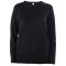 Női környakas testhezálló pulóver, Kariban KA968, Black-M
