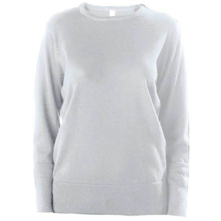 Női környakas testhezálló pulóver, Kariban KA968, Grey Melange-XL