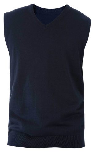 Férfi divatos V-nyakú keskeny szabású mellény, Kariban KA969, Navy-4XL