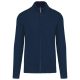 Férfi cipzáros vastag pamut kardigán, Kariban KA971, Navy-4XL