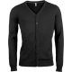 Férfi elején gombos pamut kardigán, Kariban KA979, Black-XL
