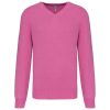 Férfi prémium V-nyakú pulóver, Kariban KA982, Candy Pink Heather-XL