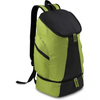   KI0102 sporthátizsák cipőtartó rekesszel Kimood, Burnt Lime/Black-U