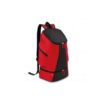   KI0102 sporthátizsák cipőtartó rekesszel Kimood, Red/Black-U