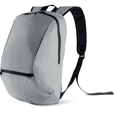 KI0103 poliészter hátizsák cipzáras zsebbel Kimood, Light Grey-U