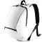 KI0103 poliészter hátizsák cipzáras zsebbel Kimood, White-U