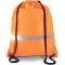 KI0109 poliészter tornazsák-hátizsák vényvisszaverö csíkkal Kimood, Fluorescent Orange-U