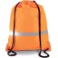 KI0109 poliészter tornazsák-hátizsák vényvisszaverö csíkkal Kimood, Fluorescent Orange-U