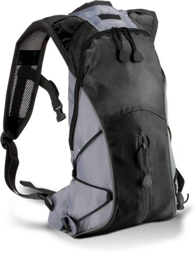 KI0111 Hydra sporthátizsák elől cipzáras zsebbel Kimood, Black/Slate Grey-U