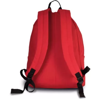   KI0130 klasszikus hátizsák bélelt hátrésszel Kimood, Red/Black-U