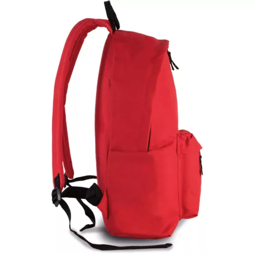 KI0130 klasszikus hátizsák bélelt hátrésszel Kimood, Red/Black-U